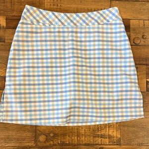 Adidas Golf Skirt Blue and White Plaid